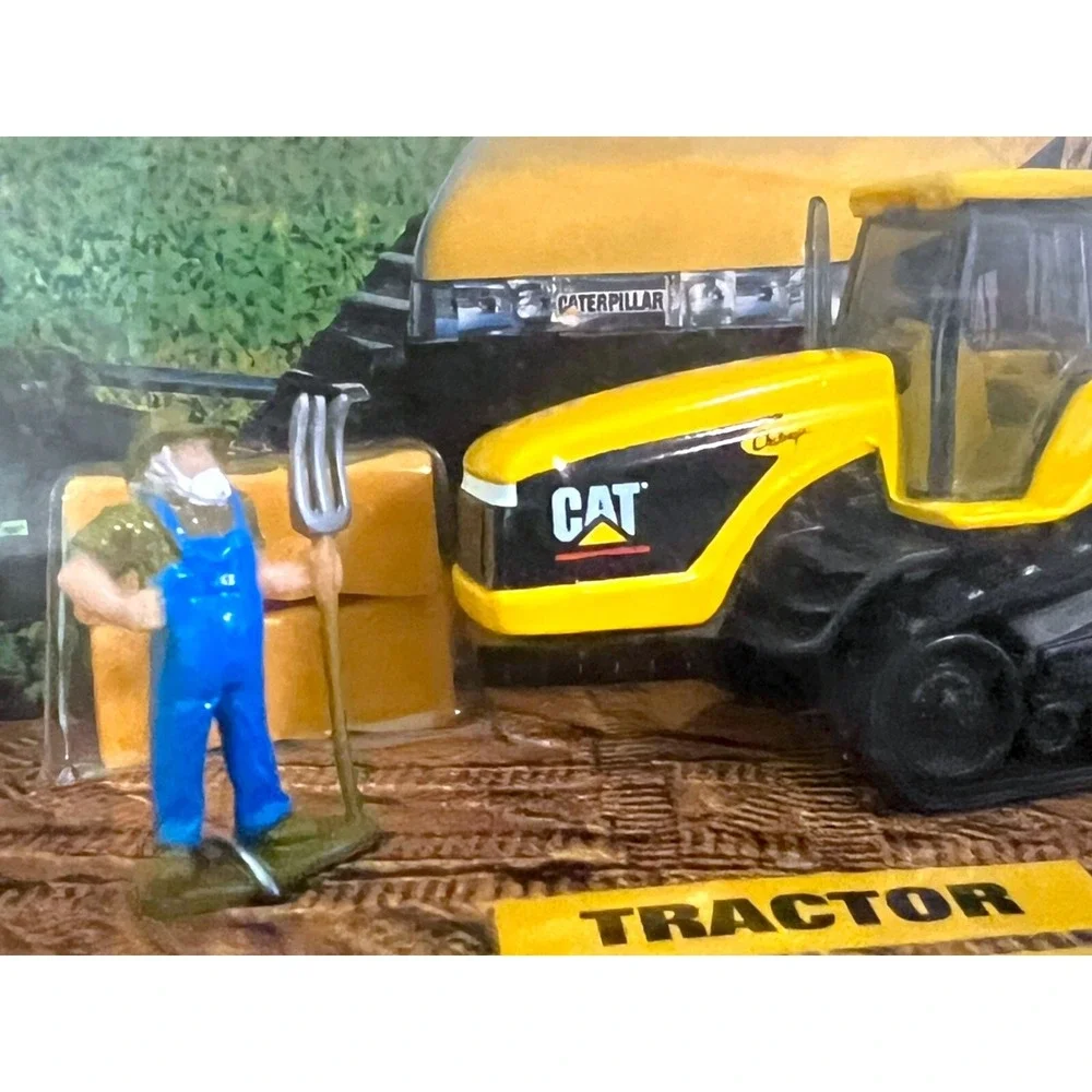 NEW Matchbox Dirt Machines #34309 CAT Field Shaper Tractor & Wagon